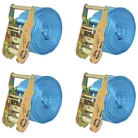VidaXL Ratschen-Spanngurte 4 Stk. 2 Tonnen 6m×38mm Blau