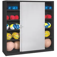 C+P Ballschrank mit Vollblech-Schiebetüren (Typ 4), HxBxT: 195x120x60 cm,