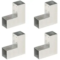 vidaXL Pfostenverbinder 71 x 71 mm Schwarz/Metall