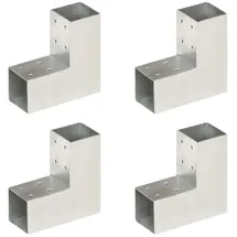 vidaXL Pfostenverbinder 71 x 71 mm Schwarz/Metall