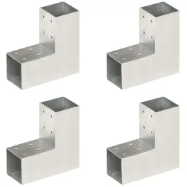 vidaXL Pfostenverbinder 71 x 71 mm Schwarz/Metall