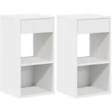 vidaXL Nachtschrank mit Schublade 35 x 34 x 66,5 cm Weiß