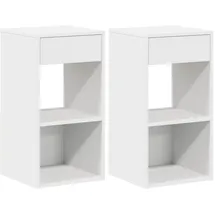 vidaXL Nachtschrank mit Schublade 35 x 34 x 66,5 cm Weiß