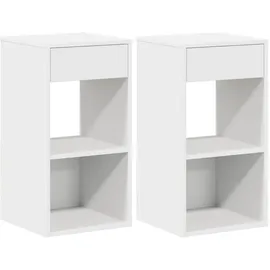 vidaXL Nachtschrank mit Schublade 35 x 34 x 66,5 cm Weiß