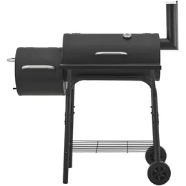 casa.pro Holzkohlegrill Arielli 115 x 110 x 64 cm Schwarz 