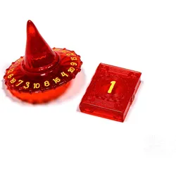 Polyhero Wizard D20 Hut and D2 Zauberbuch (2-teilig) Dragonfire