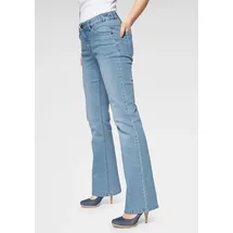 Arizona Bootcut-Jeans »Bund mit seitlichem Gummizugeinsatz«, hohe Leibhöhe, Bootcut, mit Stretch, klassischer 5-Pocket-Style, Gr. 23 - L Gr, bleached, , 42712333-23 K + L Gr