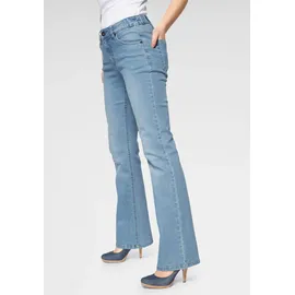 Arizona Bootcut-Jeans »Bund mit seitlichem Gummizugeinsatz«, hohe Leibhöhe, Bootcut, mit Stretch, klassischer 5-Pocket-Style, Gr. 23 - L Gr, bleached, , 42712333-23 K + L Gr