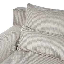 beautysofa Ecksofa BENNY Polyester U-Form 3-Sitzer Beige