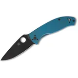 Spyderco Tenacious R.I.L. Blue Titanium Black Blade PlainEdge