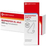 Ibuprofen AL akut 400 mg Filmtabletten 50 St plus Nasenspray sine AL 1 mg/ml 15 ml