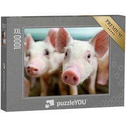 puzzleYOU Puzzle Puzzle 1000 Teile XXL „Süße Ferkel“, 1000 Puzzleteile, puzzleYOU-Kollektionen Schweine & Ferkel