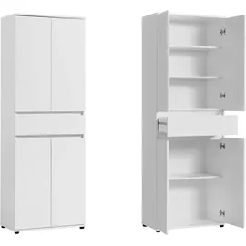 home collective Schrank 64 x 34 x 180 cm Weiß