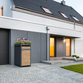 ML-Design Mülltonnenbox 68 x 80 x 124 cm braun