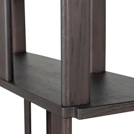 Woood Bücherregal 186 x 90 x 30 cm Dunkelbraun