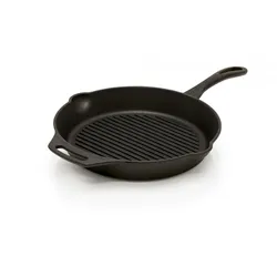 Petromax Grill-/Feuerpfanne gp35-t - mit Stiel - D: 35cm - Gusspfanne geriffelt ...