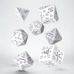Japanese Dice Set - Serie mit Kanji Ziffern - Blue Star Lotus