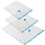 Tectake tectake® 20er-Set Vakuumbeutel, in 3 Größen, mit Ein- und Auslassventil, bis zu 75 % platzsparend, wiederverwendbar