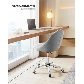 Songmics Schreibtischstuhl Höhenverstellbar Grau