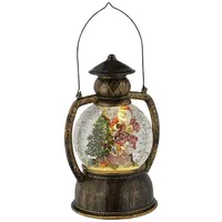 Konstsmide Kugellaterne 20 cm gold/grün/rot Weihnachtsmann