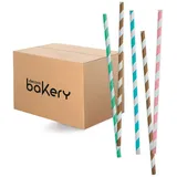 Decora 5350110 480ER-PACK Papier STROHHALME Bio ABBAUBARE Stripes Ø 6 X 210 MM, Streifen