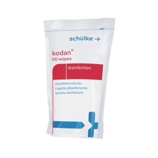 Schülke kodan® (N) wipes Desinfektionstücher, gebrauchsfertig, Gebrauchsfertige Tücher zur Desinfektion und Reinigung von Flächen aller Art, 1 Karton = 20 Nachfüllbeutel à 90 Tücher