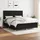 vidaXL Boxspringbett mit Matratze Schwarz 160x200 cm Stoff - Schwarz