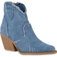 VAN HILL Damen Cowboy Boots in Hellblau