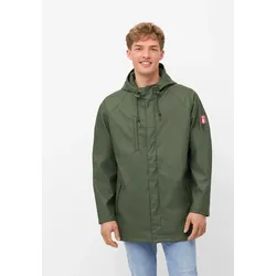 Regen- und Matschjacke DERBE "Passby_plain", Herren, Gr. XL, grün (olive), Obermaterial: 100% Polyester; Futter: 100% Polyester, Basic, normal, Langarm Bündchen, Jacken, wasserabweisend, winddicht, Kapuze