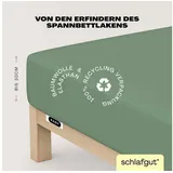 schlafgut Easy Jersey 120 x 200 - 130 x 220 cm green mid