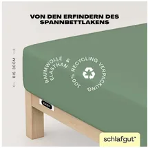 schlafgut Easy Jersey 120 x 200 - 130 x 220 cm green mid
