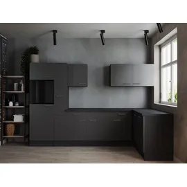 Respekta Winkelküche Oliver L-Form 310 cm grau