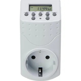 Sygonix SY-5045300 Steckdosen-Timer digital Wochenprogramm 1800 W IP20 Countdown-Funktion, Zufallsfunktion