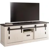 furn.design Tv-Lowboard, weiß Pinie TV Unterschrank 162 cm Wohnzimmer, Wohnwände, Lowboards, Lowboards stehend
