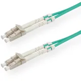 Roline LWL-Kabel 50/125μm OM3, LC/LC, Low-Loss-Stecker, türkis, 0,5 m