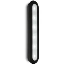 Briloner LED Push Light mit Timer, Unterbaulampe, Schrankleuchte, Unterschrankleuchte, Selbstklebend, Schwarz,