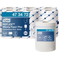 Tork Reflex Starke Mehrzweck-Papierwischtücher Weiß M4, SmartCore®, 6 × 450 Blatt 473472