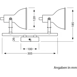 ledscom.de Deckenleuchte RISI, 2-flammig, schwarz/gold matt, 2x E14 max. 40W