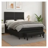vidaXL Boxspringbett 140 x 200 cm Schwarz
