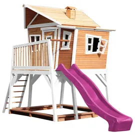 Axi Spielhaus Max braun/weiß/lila