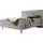 Hasena Fleur Boxspringbett 140-180 cm Hellgrau, Liegefläche:160 x 200 cm, Topper:Base-Topper - Hellgrau