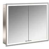 Emco prime Facelift LED-Lichtspiegelschrank 80 cm, 2 Türen, Unterputzmodell