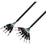 Adam Hall Cables Adam Hall 3 Star Serie Kabel 4 x 6,3 mm Klinke stereo auf 8 x 6,3 mm Klinke mono (5 m)