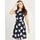 Apricot Minikleid Blau Blumen 36