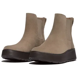 FitFlop F-Mode Suede Flatform, zweifarbig, elastisch, taupe, 36 EU