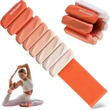 BECOJADDE Gewichtsmanschetten fuß 0.9 KG Je Gewichte Set 2 Ankle Weights Handgelenk Gewichte Knöchelgewichte Fussgewichte für Joggen Cardio Aerobic Krafttraining Orangefarbener Farbverlauf