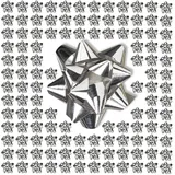 Relaxdays Geschenkschleifen 200er Set Silber