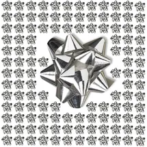 Relaxdays Geschenkschleifen 200er Set Silber