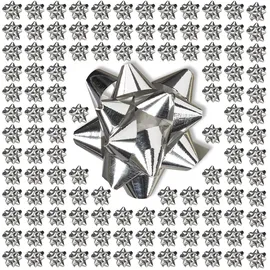 Relaxdays Geschenkschleifen 200er Set Silber
