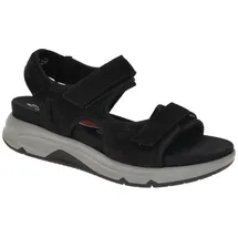Gabor Damen Trekking Sandalen, Frauen Sandalen,g-weite,glatt-leder,antikrosa,silbrt,casual,fashion,metallic,effekt,elegant,schwarz,40.5 EU / 7 UK - 40.5 EU